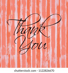 Thank you vector card with brush dandelion flowers. Pink, green, blue, yellow and violet blow balls and letters. Greeting banner illustration.