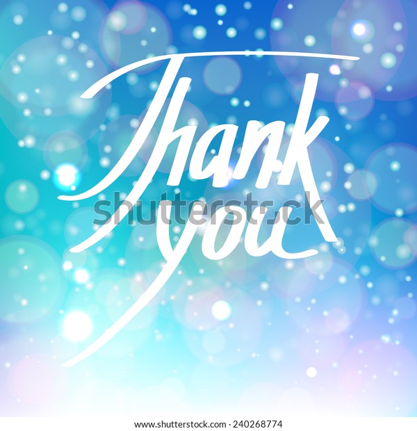 Thank You Vector Card Hand Written Stock Vector (royalty Free 