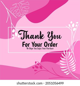 thank you, vector cards of lettering and colorful abstract flowers design