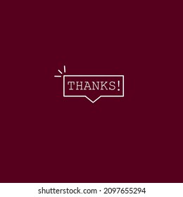 Thank you. Thank you vector, clip art. Vector illustration for your design. concept of thankfulness popup message for chatting or small talk badge.