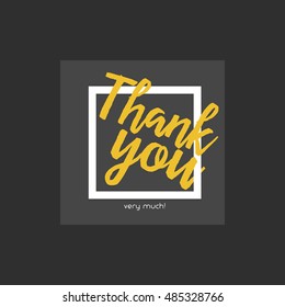 Thank You Vector, Clip Art. Thank You Very Much. Also Useful As Card, Brochure, Poster, Greeting, Invitation, Social Media Post And Illustration. Compatible With Ai, Cdr, Jpg, Png, Svg, Pdf And Eps.