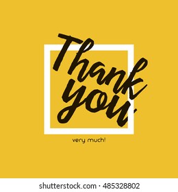 Thank You Vector, Clip Art. Thank You Very Much. Also Useful As Card, Brochure, Poster, Greeting, Invitation, Social Media Post And Illustration. Compatible With Ai, Cdr, Jpg, Png, Svg, Pdf And Eps.