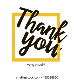 Thank you vector, clip art. Thank you very much. Also useful as card, brochure, poster, greeting, invitation, social media post and illustration.