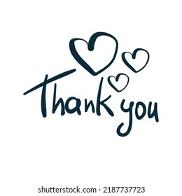 Thank You Vector Concept Saying Lettering Stock Vector (Royalty Free ...