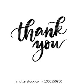 THANK YOU. VECTOR HAND LETTERING QUOTE PHRASE WITH MEANING