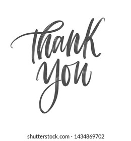 THANK YOU. VECTOR HAND LETTERING QUOTE PHRASE WITH MEANING