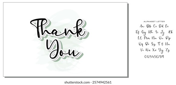 THANK YOU. VECTOR HAND LETTERING QUOTE PHRASE WITH MEANING