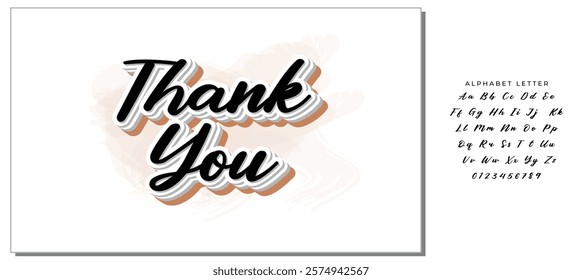 THANK YOU. VECTOR HAND LETTERING QUOTE PHRASE WITH MEANING