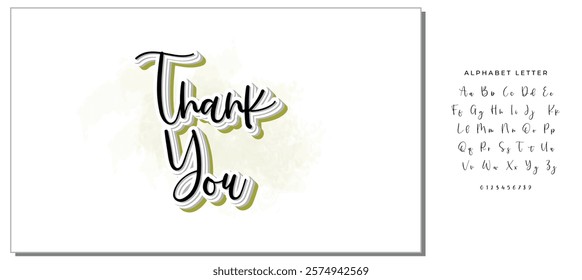 THANK YOU. VECTOR HAND LETTERING QUOTE PHRASE WITH MEANING