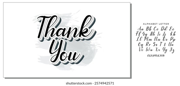 THANK YOU. VECTOR HAND LETTERING QUOTE PHRASE WITH MEANING