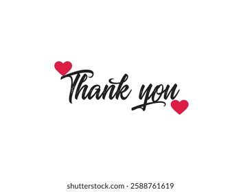 Thank you vector.. Thank you handwritten isolated on white background. Hand drawn lettering style calligraphy.