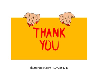 thank you - vector illustration