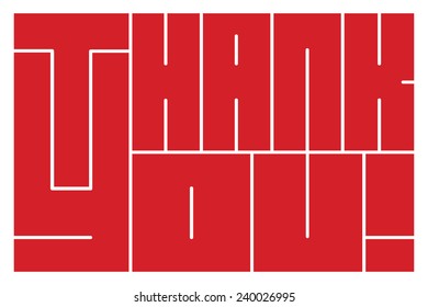 "Thank you" vector illustration