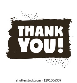 Thank you! Vector illustration. Lettering.