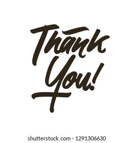 Thank you! Vector illustration. Lettering.