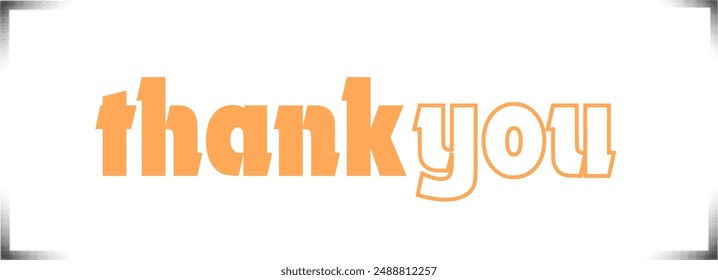 Thank you vector illustration in stylish text ,banner art,decorated text for packaging,poster,hoadings