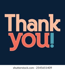 Thank you vector illustration. Thank you typography using minimalist sans serif font. Hand drawn lettering style calligraphy.