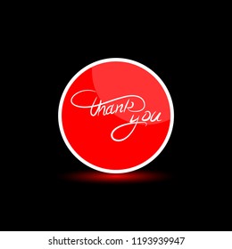 Thank you vector illustration.Thank You handwritten inscription