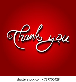 Thank you vector illustration.Thank You handwritten inscription. Hand drawn lettering. Thank You calligraphy.