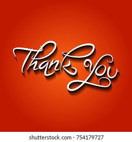 Thank you vector illustration.Thank You handwritten inscription. Hand drawn lettering. Thank You calligraphy.