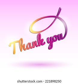 Thank You Vector Lettering