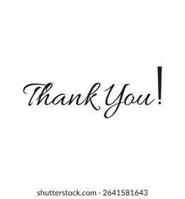 Thank you vector lettering Hand drawn lettering for your design.