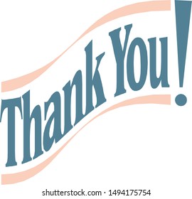 Thank You Vector Lettering Vector illustration