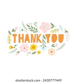 Thank you. Vector lettering illustration.