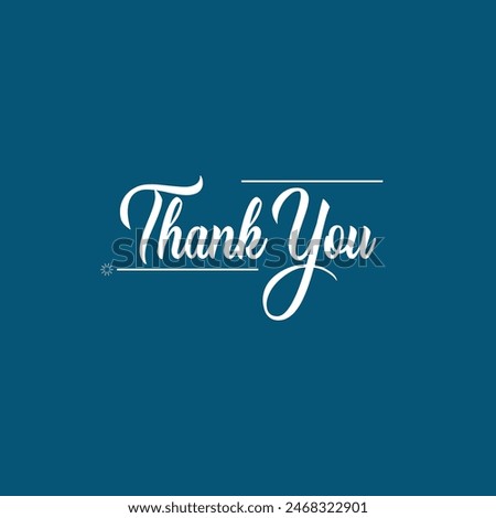 Thank You vector lettering vector illustration. written in calligraphy