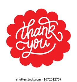 Thank You Vector Lettering Phrase Quote