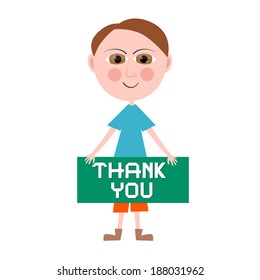 Thank You Vector Man Illustration
