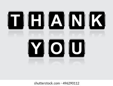 Thank you vector object illustration