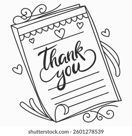 Thank You Vector on White Background