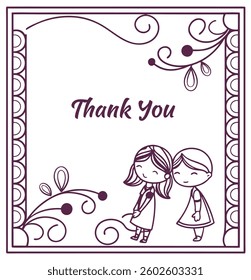 Thank You Vector on White Background