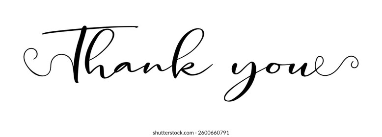 "THANK YOU" Vector Overlapping Letters Icon on background. vector illustration.