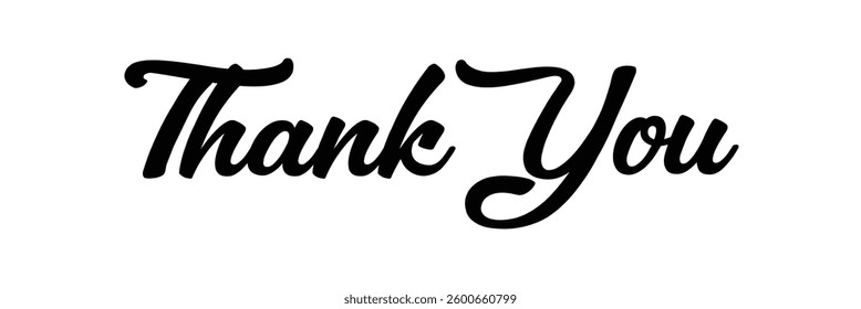 "THANK YOU" Vector Overlapping Letters Icon on background. vector illustration.
