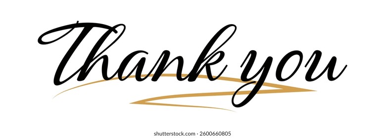 "THANK YOU" Vector Overlapping Letters Icon on background. vector illustration.