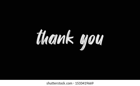 Thank you vector sign. Typography text.