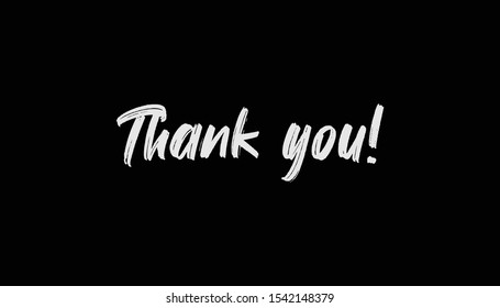 Thank you vector sign. Typography text.