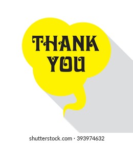 Thank You Vector Speech Bubble Flat Stock Vector (Royalty Free ...