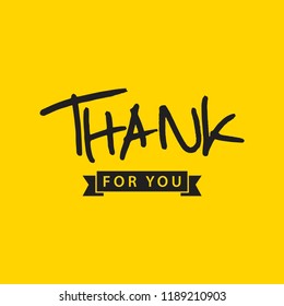 Thank You for you Vector Template Design Illustration