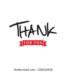 Thank You for you Vector Template Design Illustration