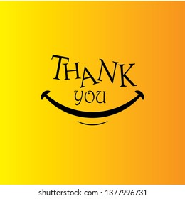 Thank You Vector Template Design Illustration - Vector