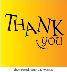 Thank You Vector Template Design Illustration - Vector