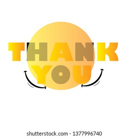 Thank You Vector Template Design Illustration - Vector
