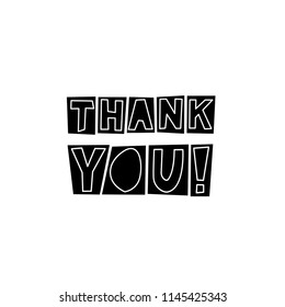 Thank you! Vector thankful poster