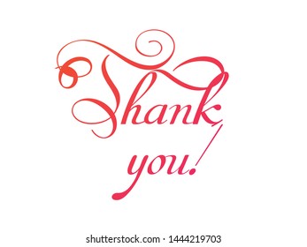 Thank You Vector Typography Background Photo Stock Vector (Royalty Free ...