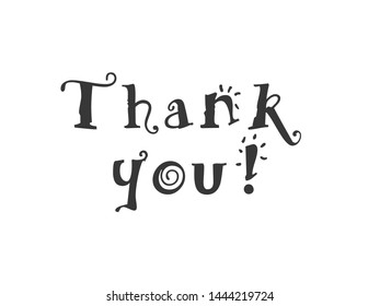 Thank You Vector Typography Background Photo Stock Vector (Royalty Free ...