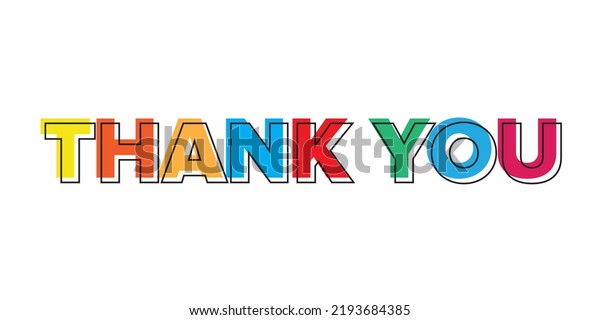 Thank You Vector Typography Banner Stock Vector (Royalty Free ...