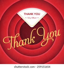 Thank You Very Much Lettering Design, Movie Style Background